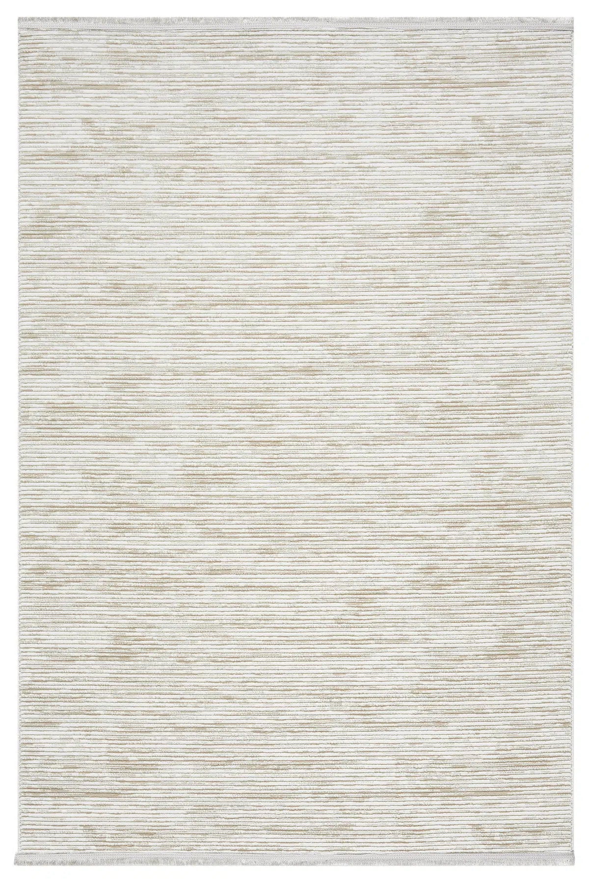 Krem Geometrik Çizgili İskandinav Modern Halı - 523KA