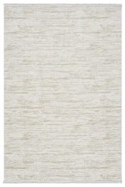 Krem Geometrik Çizgili İskandinav Modern Halı - 523KA