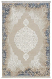 Mavi Geometrik Çizgili İskandinav Modern Halı - 524MA