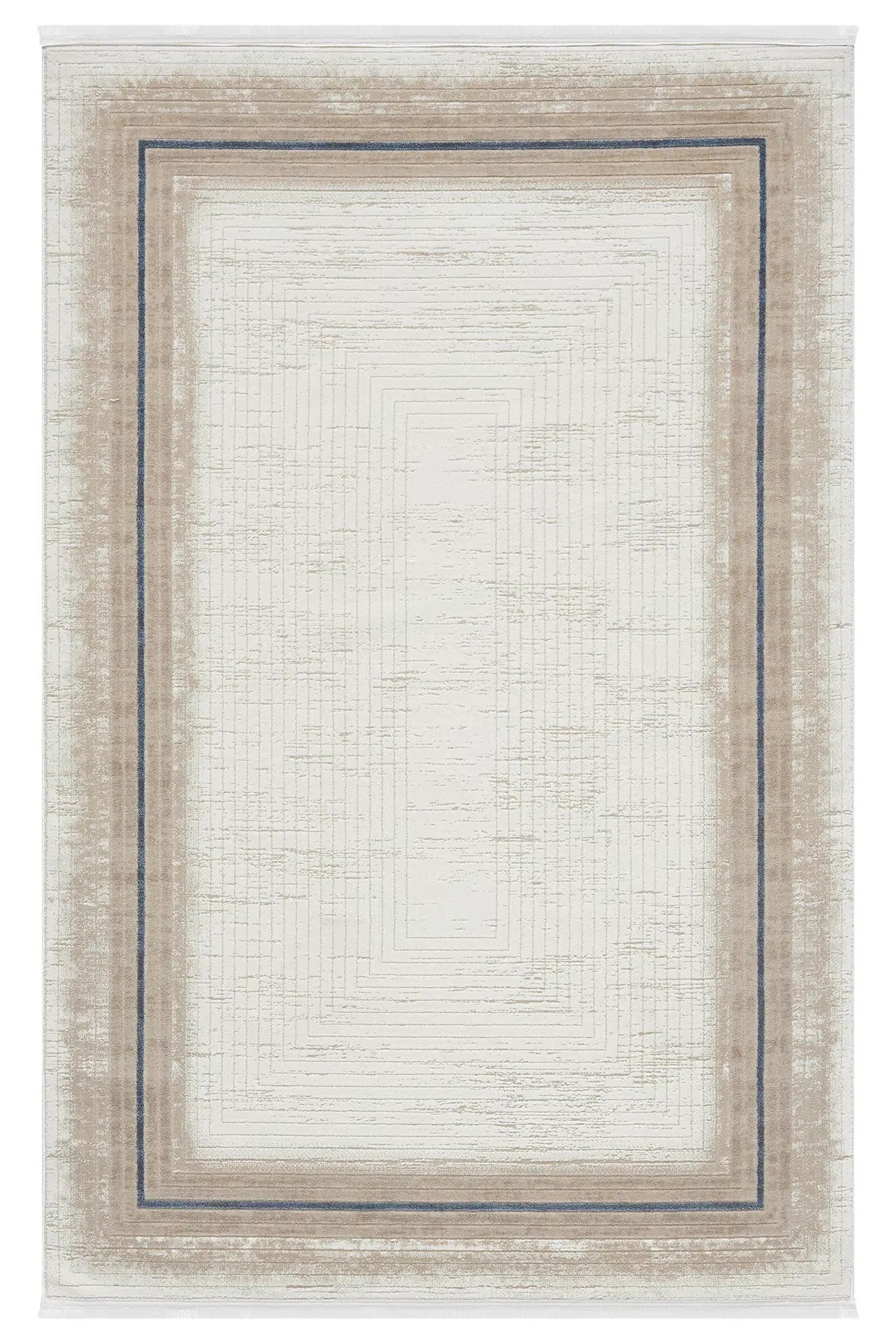Mavi Geometrik Çizgili İskandinav Modern Halı - 526MA