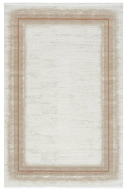 Kiremit Geometrik Çizgili İskandinav Modern Halı - 526TA