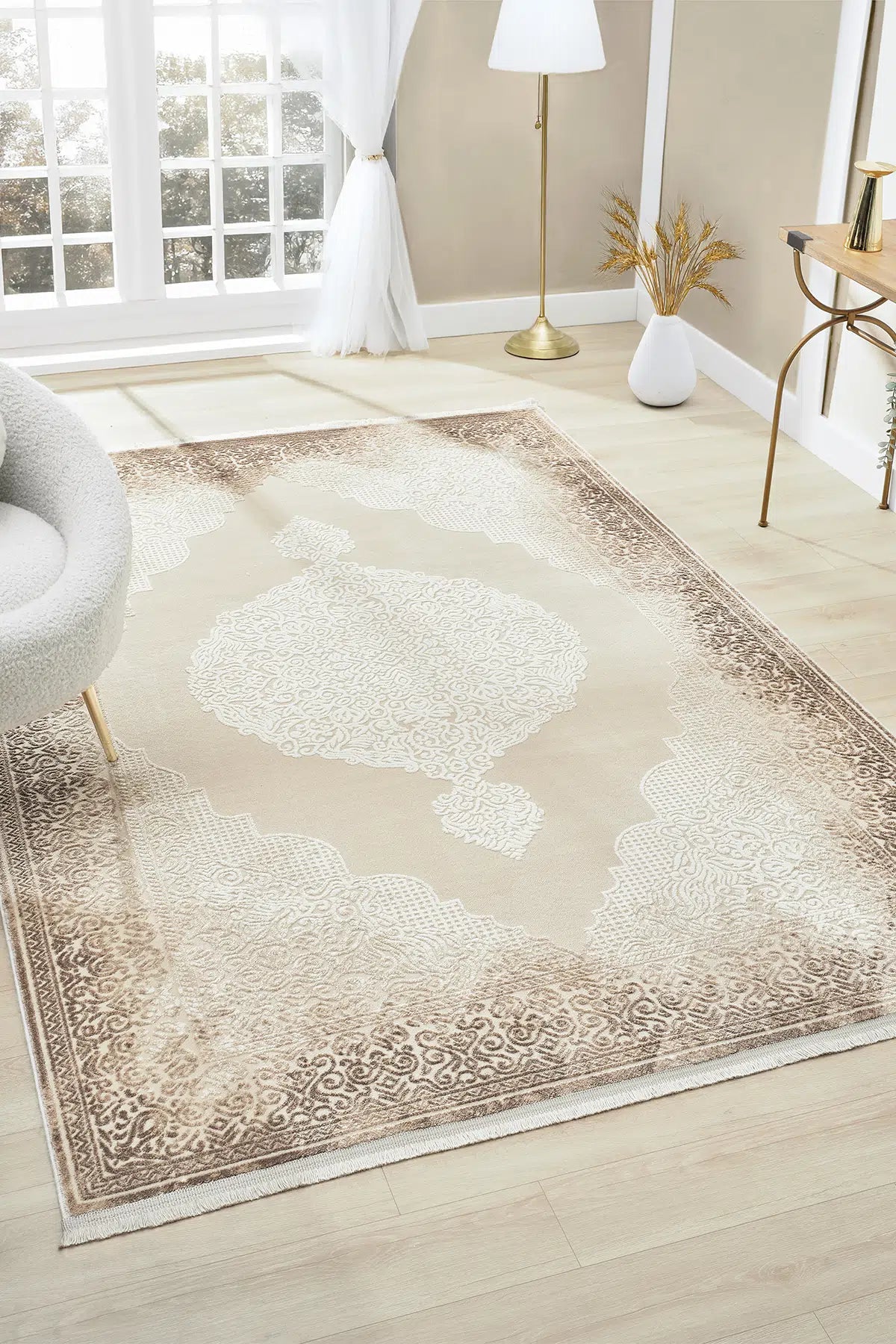 Vizon Geometrik Çizgili İskandinav Modern Halı - 524VA