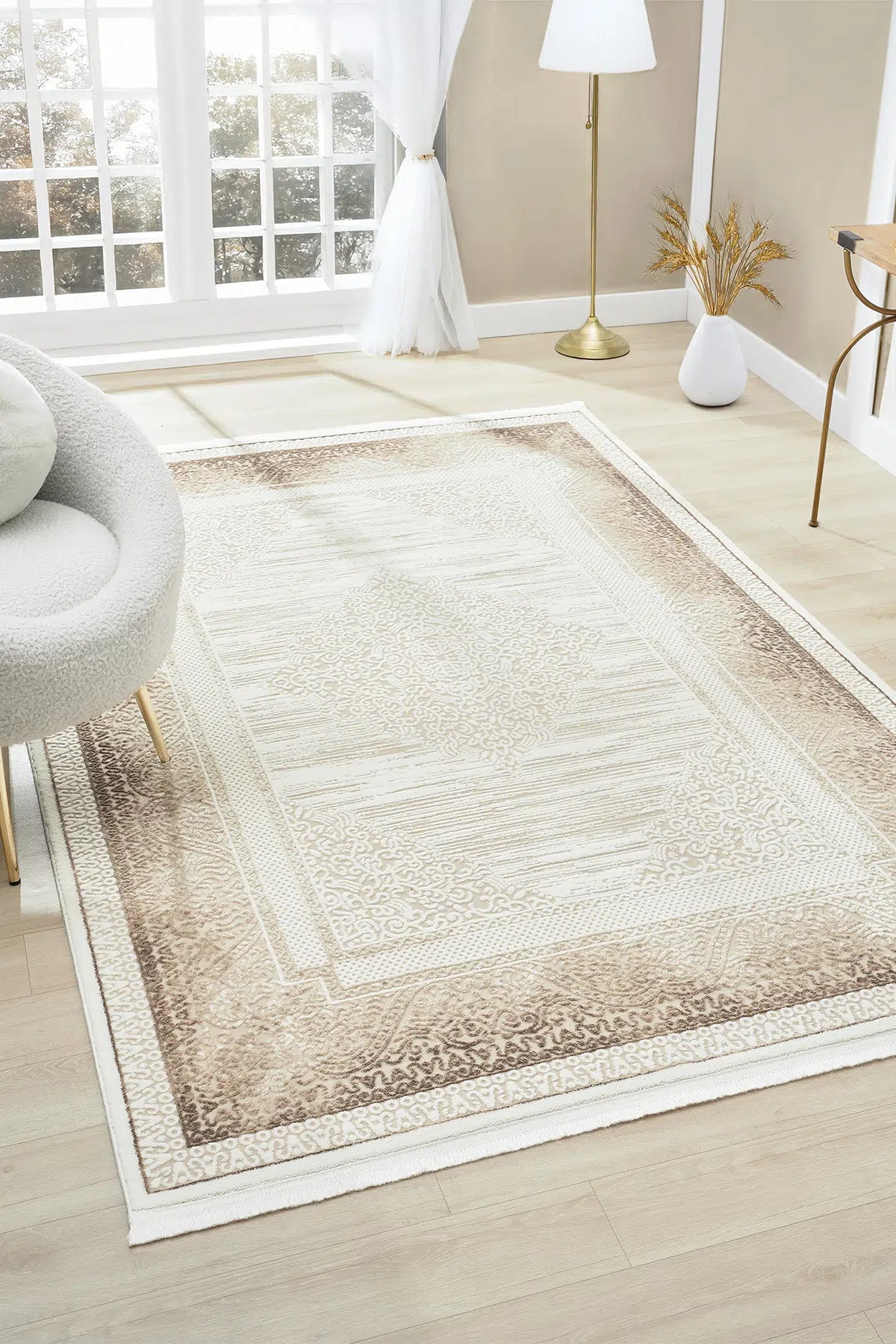 Vizon Geometrik Çizgili İskandinav Modern Halı - 525VA