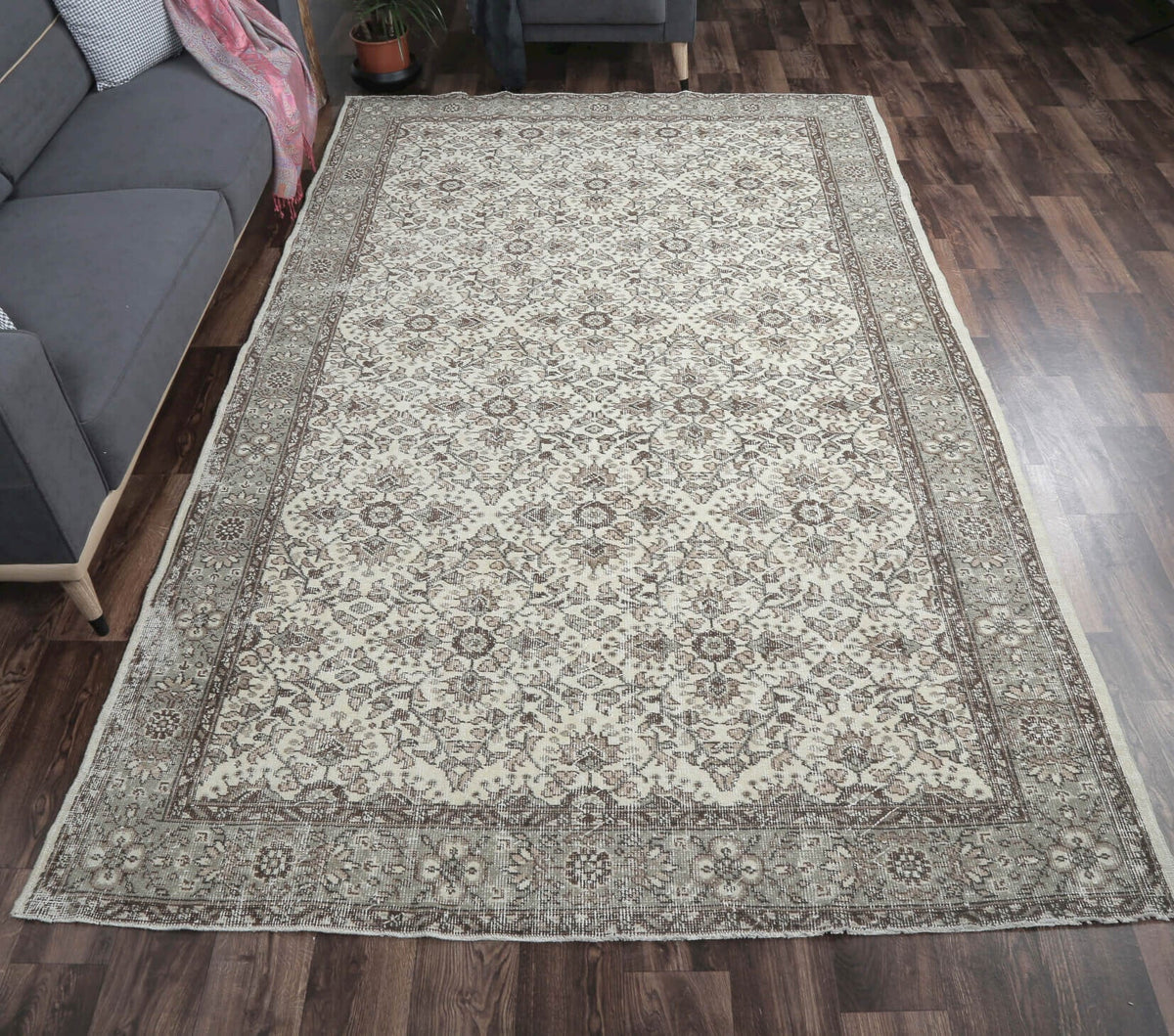 Aykoncuy - Floral Vintage Hereke Area Rug