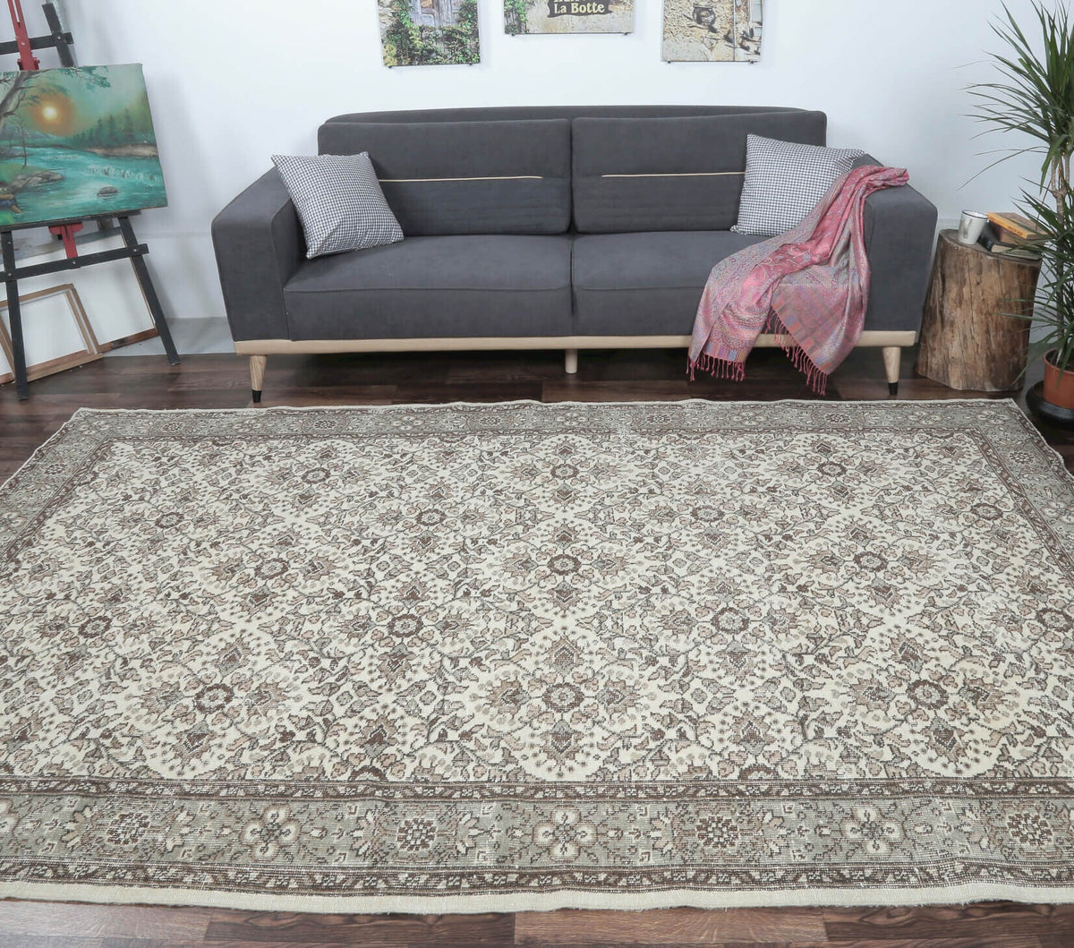 Aykoncuy - Floral Vintage Hereke Area Rug