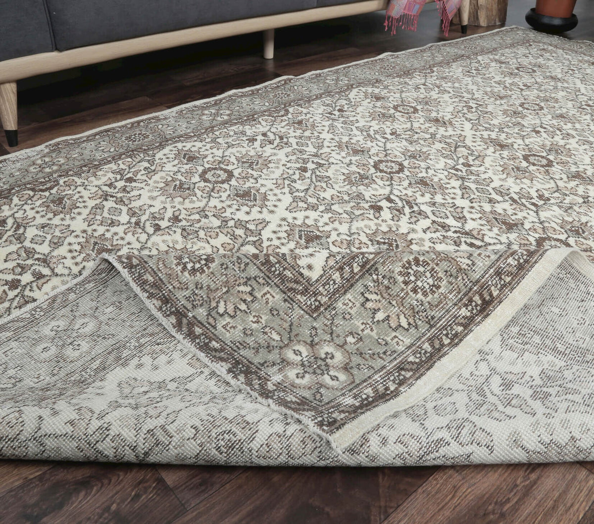 Aykoncuy - Floral Vintage Hereke Area Rug