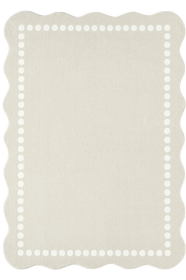 Krem Organik Kesim Jüt Dokulu Modern Halı - A050KB