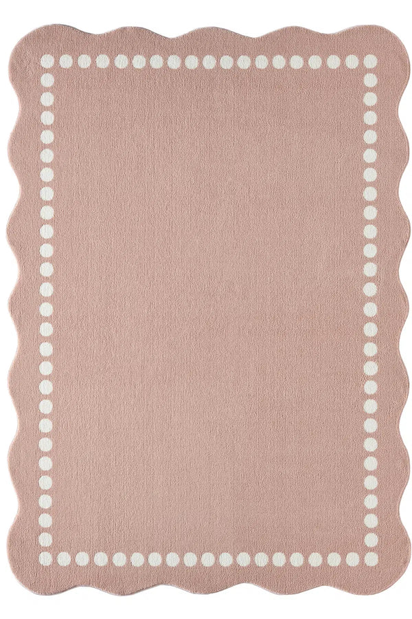 Pembe Organik Kesim Jüt Dokulu Modern Halı - A050PB