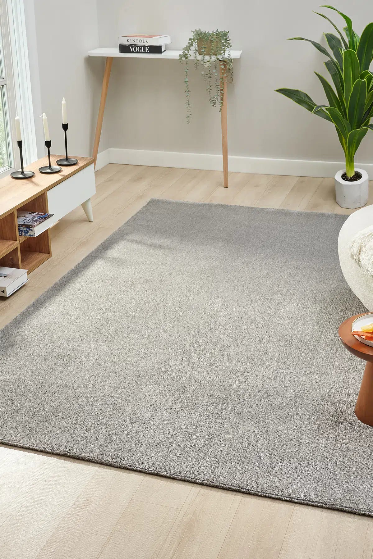 Yeşil Jüt Hasır Dokulu İskandinav Modern Halı - 4500YB