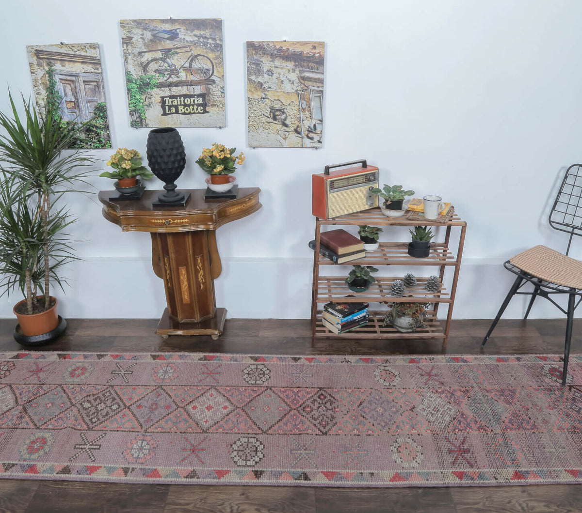 Buglem - Pastel Pink Vintage Anatolian Runner Rug