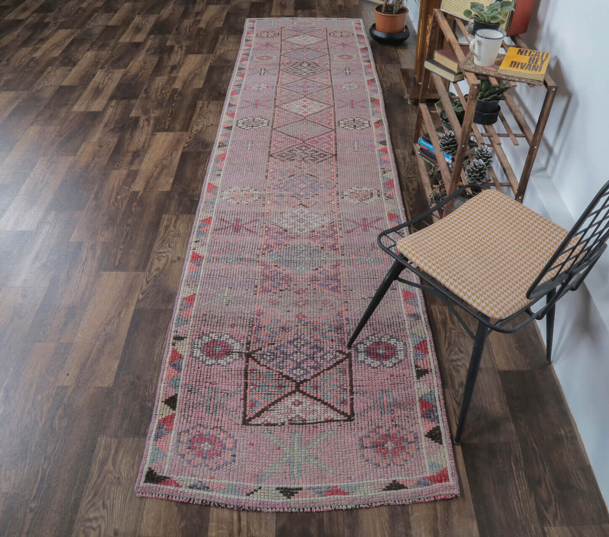 Buglem - Pastel Pink Vintage Anatolian Runner Rug