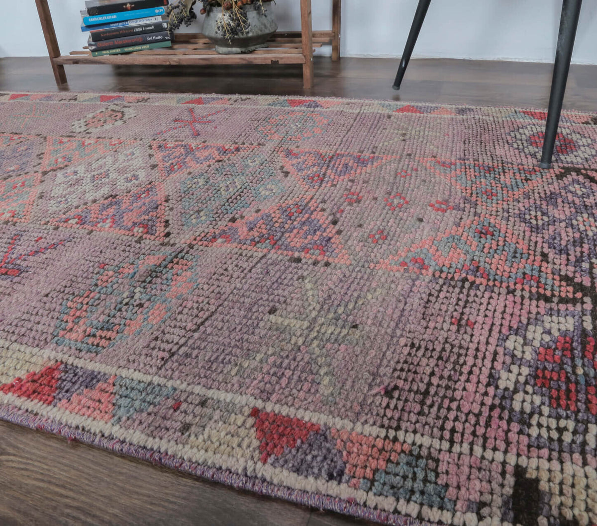 Buglem - Pastel Pink Vintage Anatolian Runner Rug