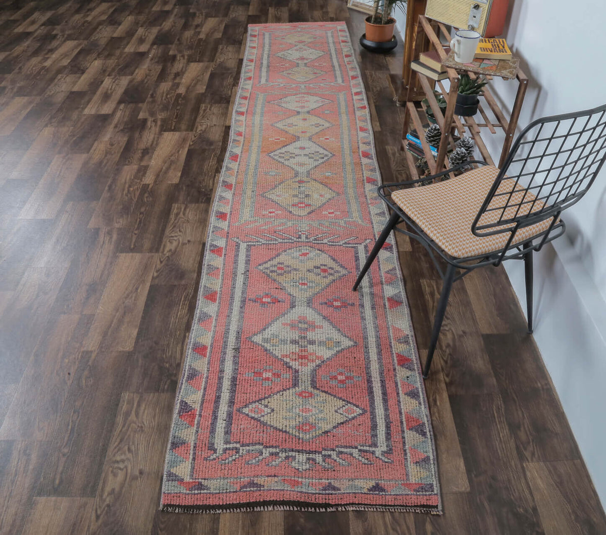 Burcin - Faded Pink Vintage Turkish Anatolian Runner