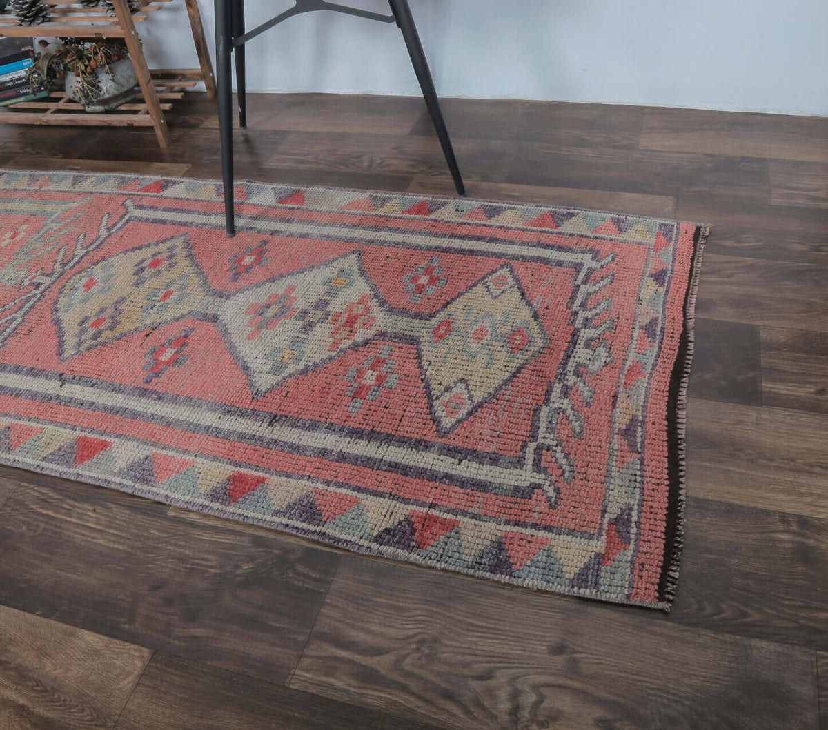 Burcin - Faded Pink Vintage Turkish Anatolian Runner