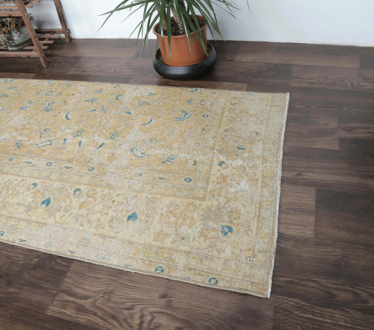 Cicek - Neutral Floral Oushak Runner