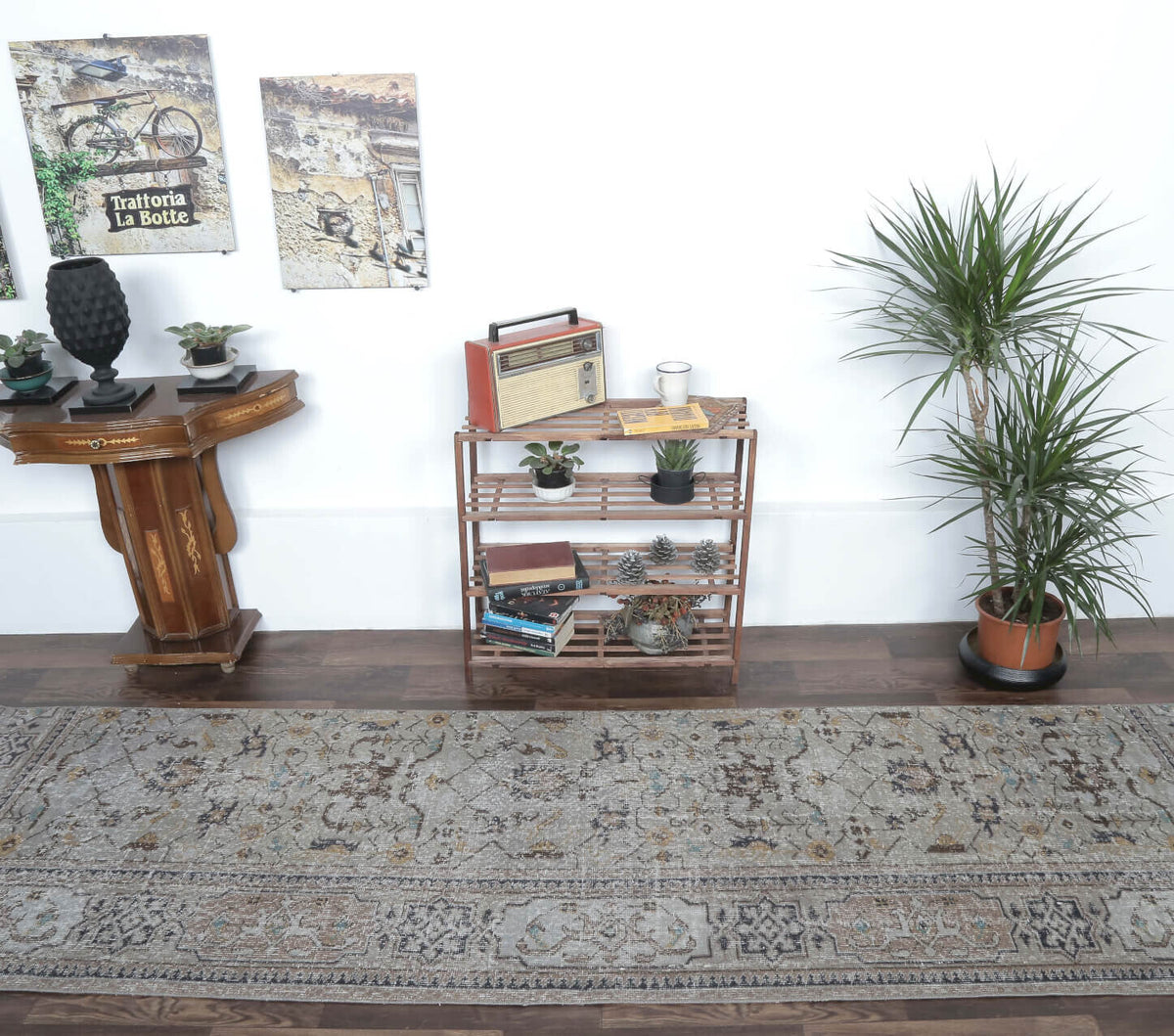 Ciler - Gray Vintage Anatolian Runner