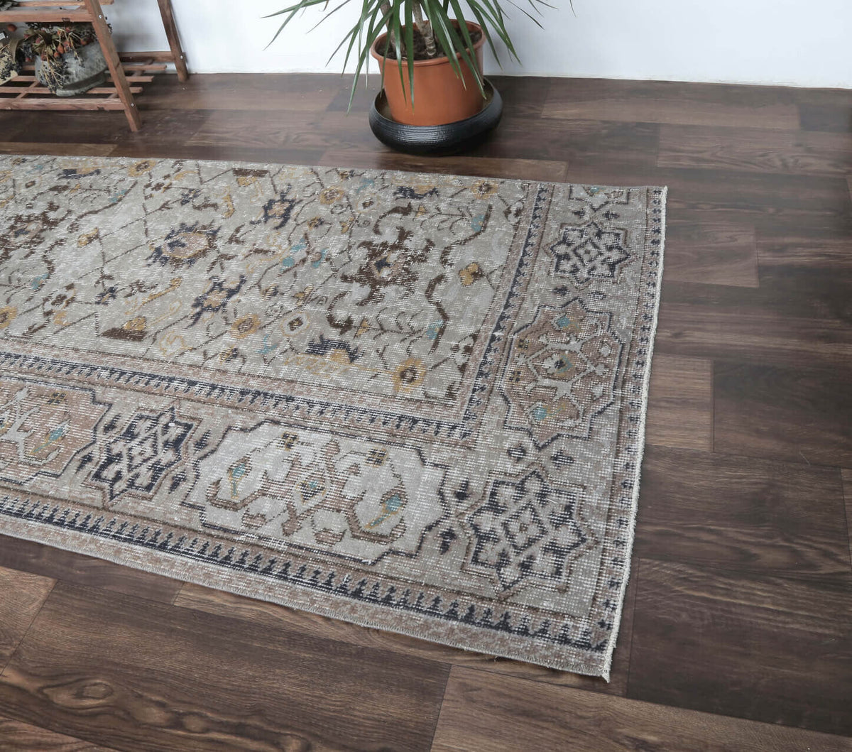 Ciler - Gray Vintage Anatolian Runner
