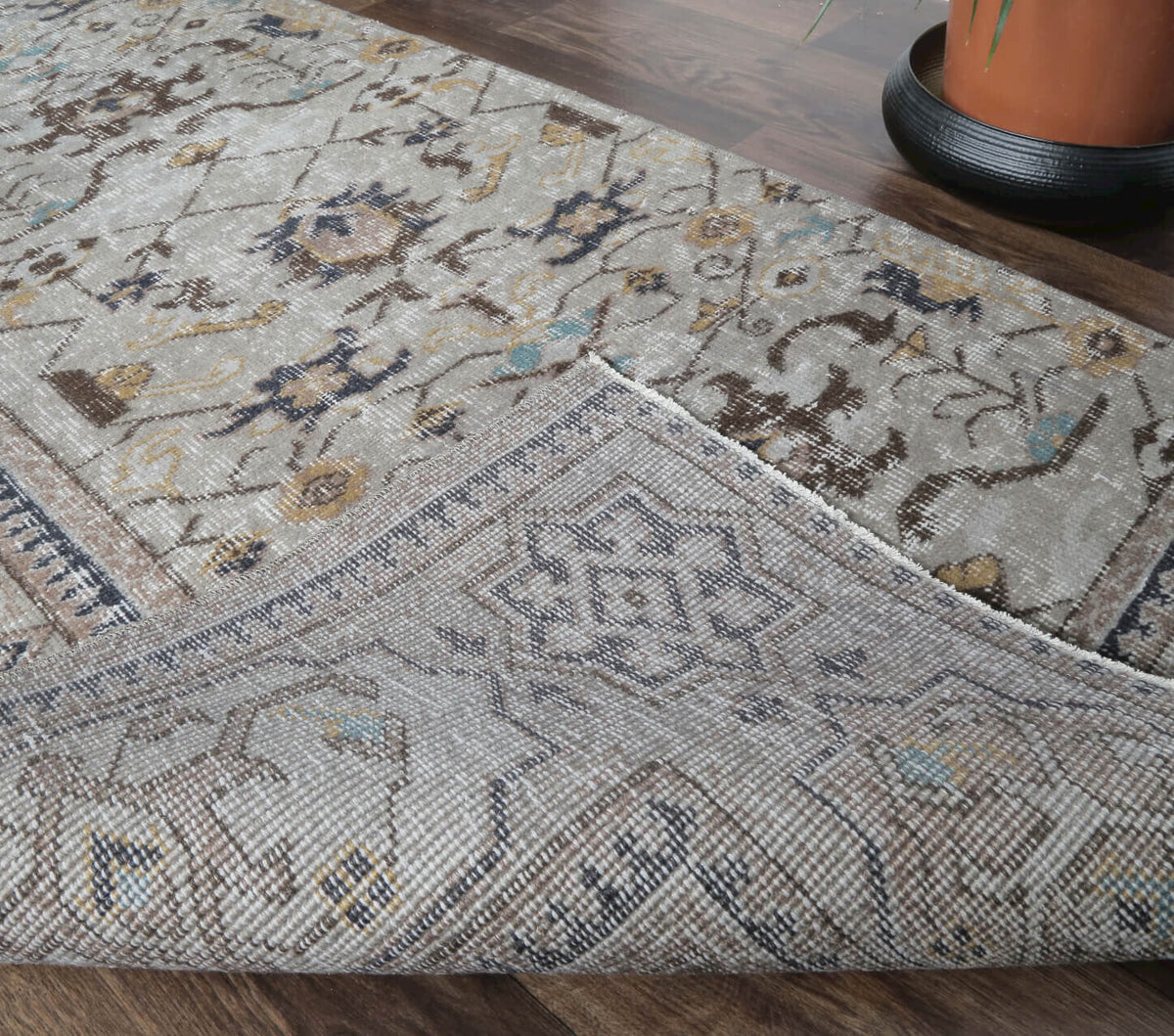 Ciler - Gray Vintage Anatolian Runner