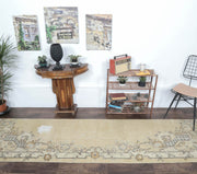 El yapımı vintage yolluk 86x325 cm tribal desenli yün - detay görünümü