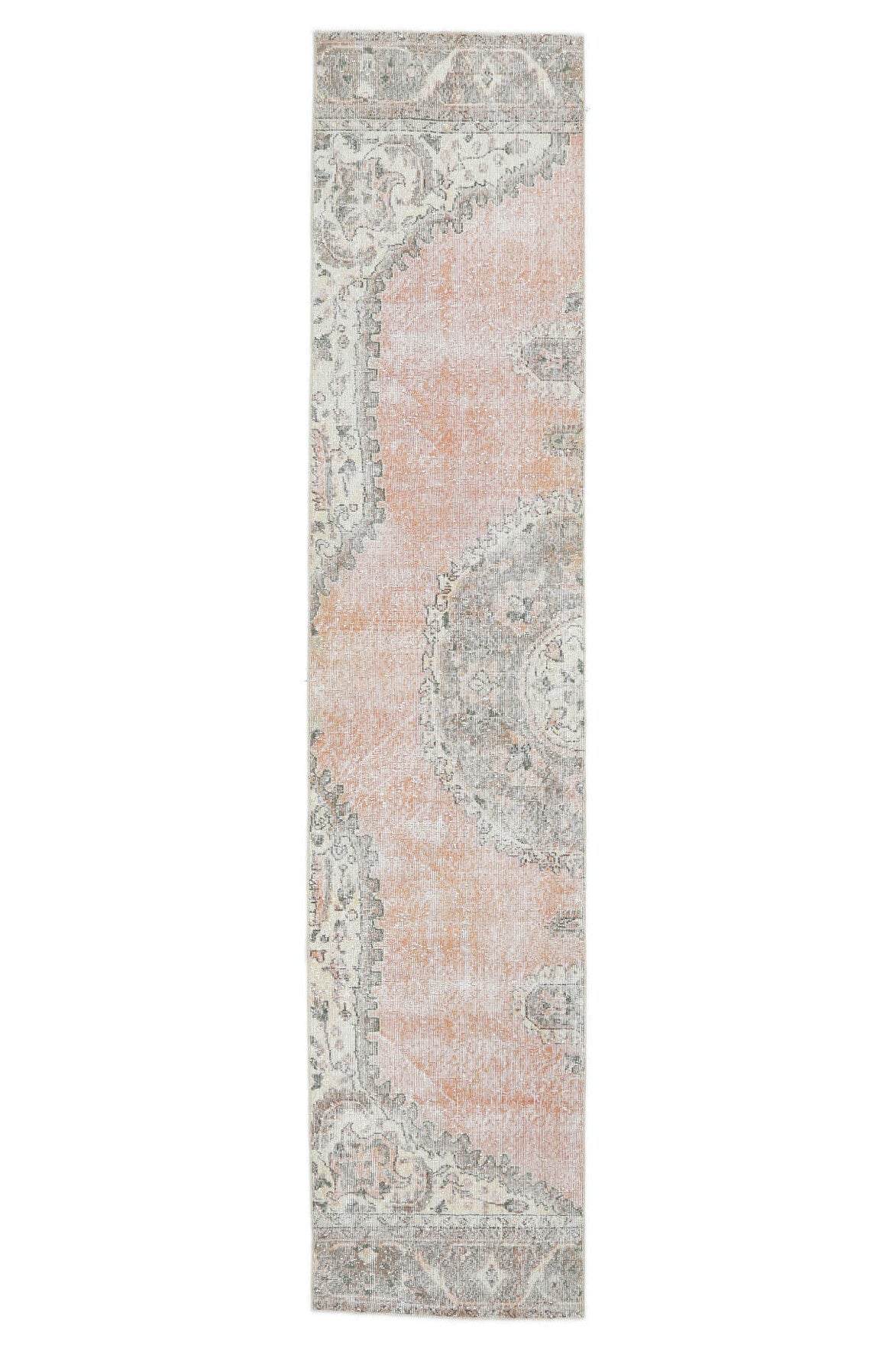 Dies - Faded Orange Oushak Runner Rug