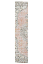 Dies - Faded Orange Oushak Runner Rug