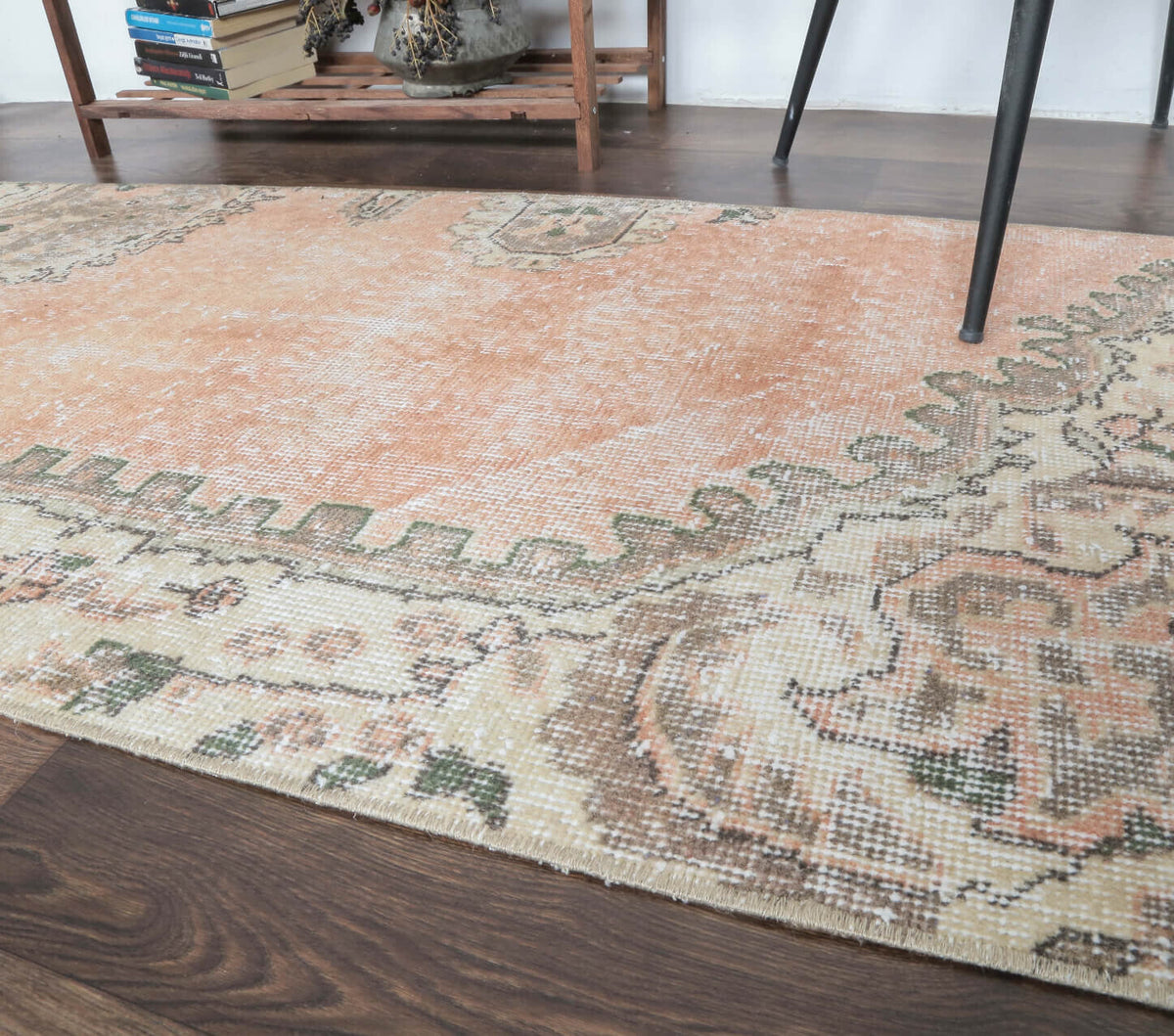 Dies - Faded Orange Oushak Runner Rug