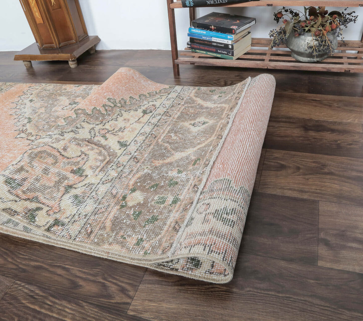 Dies - Faded Orange Oushak Runner Rug