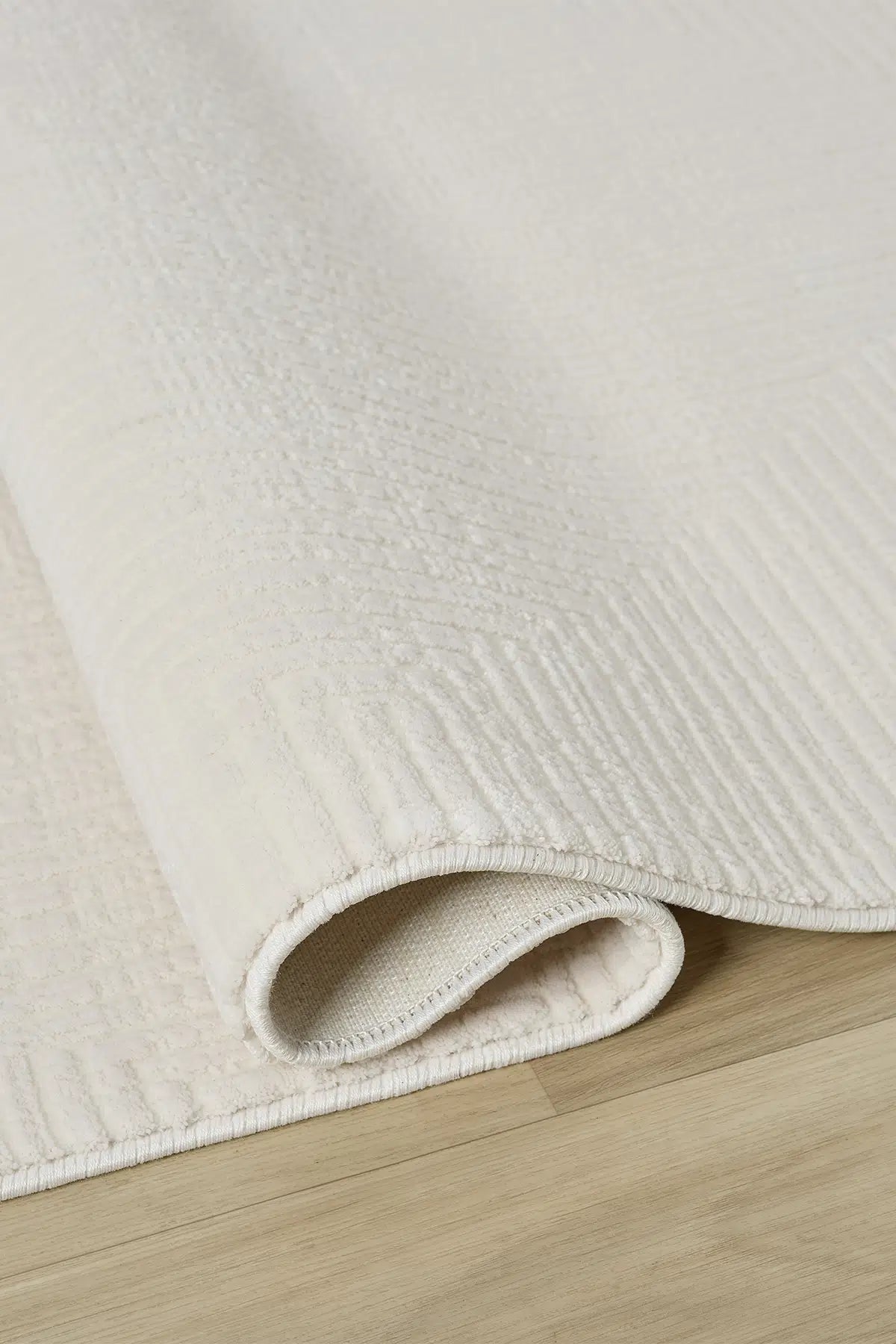 Krem Soyut Mermer Dokulu Lüks Modern Halı - 0271KD