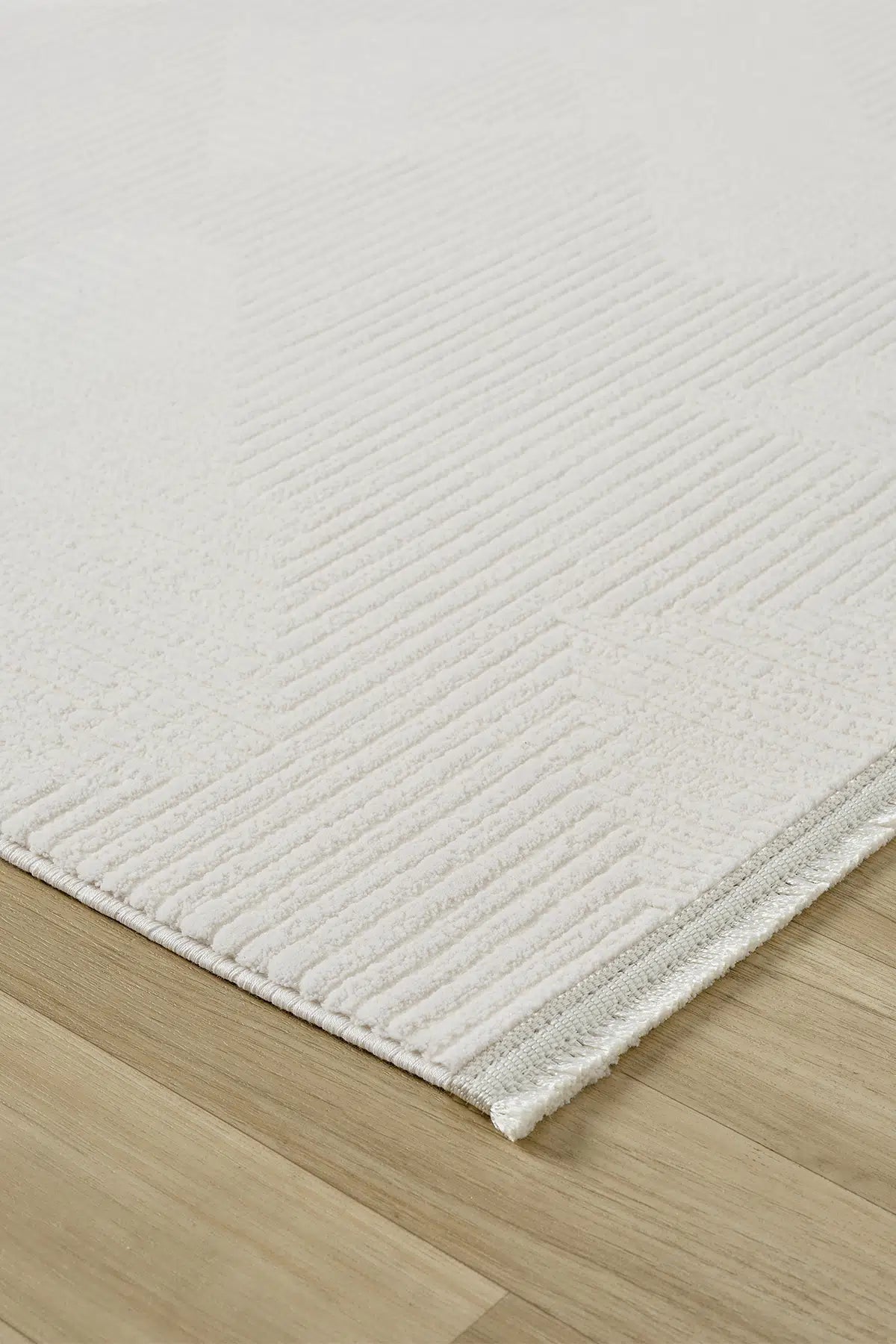 Krem Soyut Mermer Dokulu Lüks Modern Halı - 0271KD