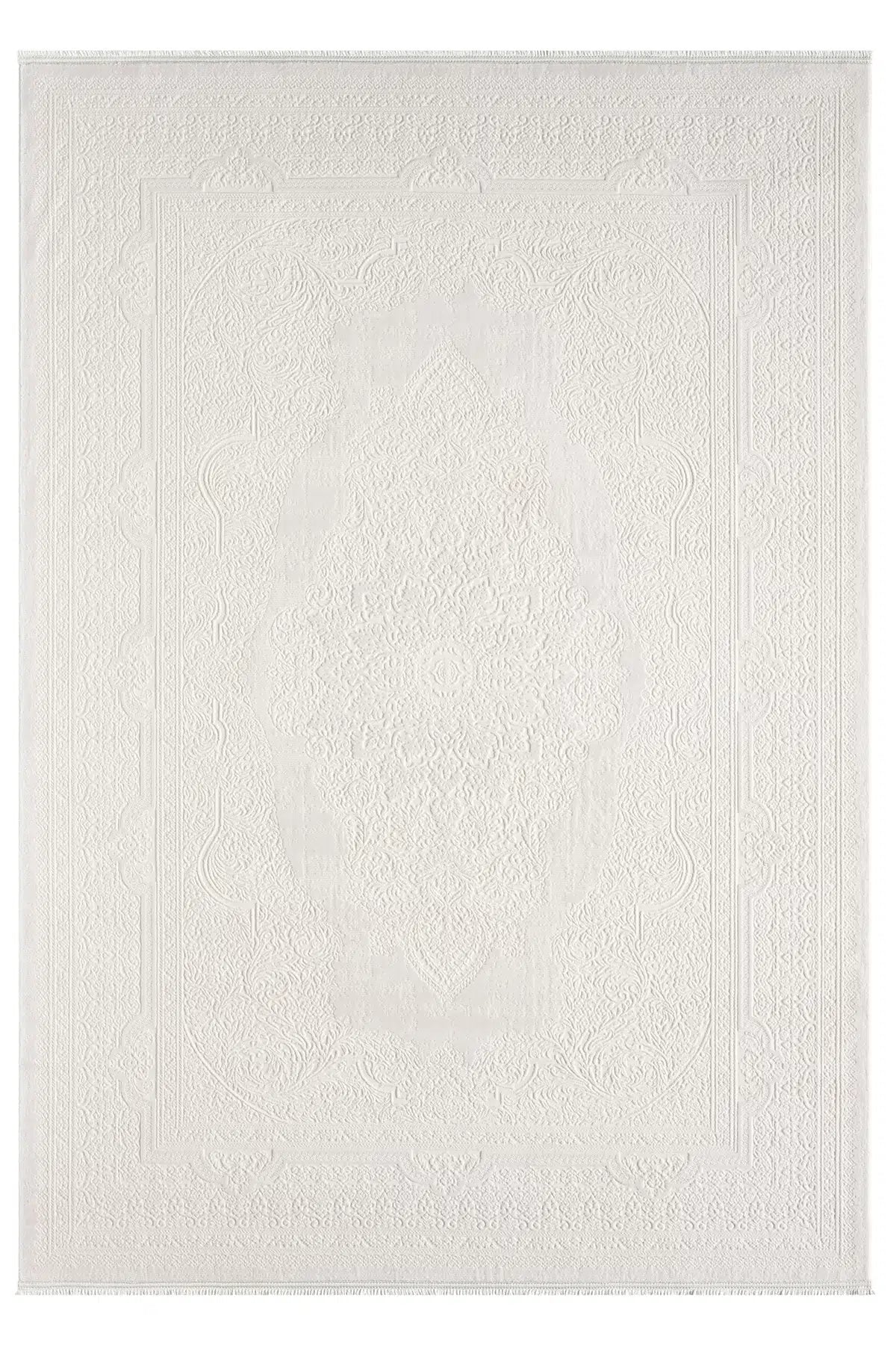 Krem Soyut Mermer Dokulu Lüks Modern Halı - 0277KD