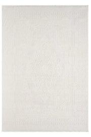 Krem Soyut Mermer Dokulu Lüks Modern Halı - 0277KD