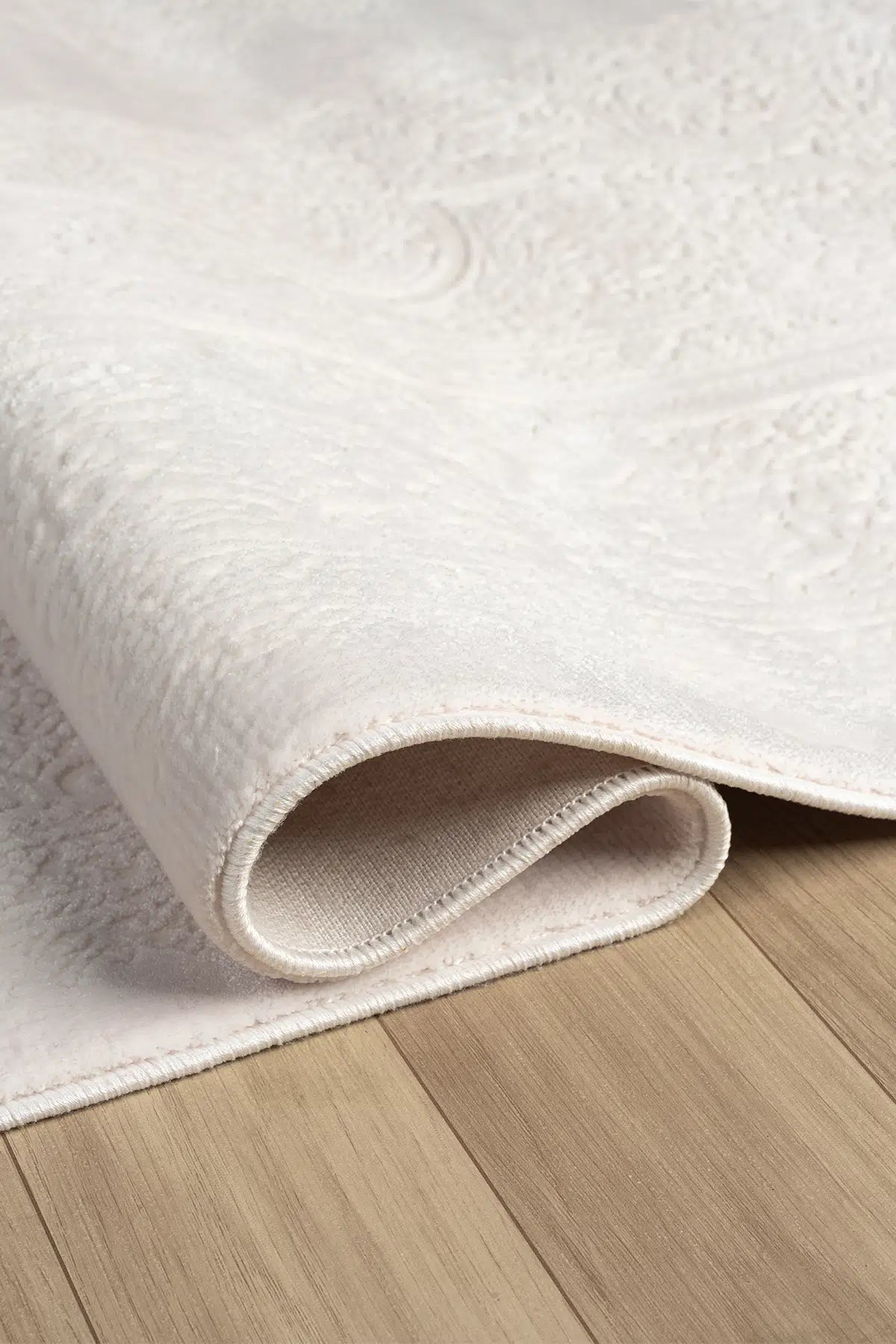 Krem Soyut Mermer Dokulu Lüks Modern Halı - 0277KD