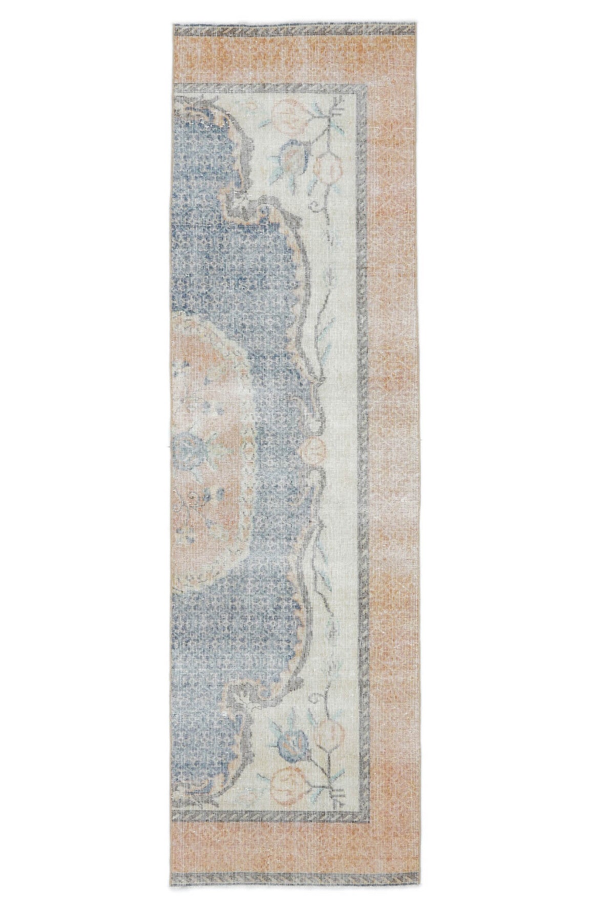 El yapımı vintage yolluk 74x254 cm tribal desenli yün - farklı açıdan görünüm