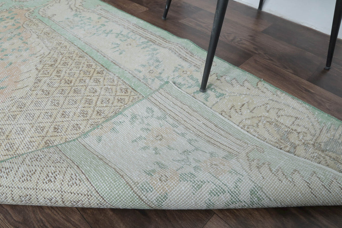 El yapımı vintage yolluk 74x249 cm tribal desenli yün - mekan görünümü