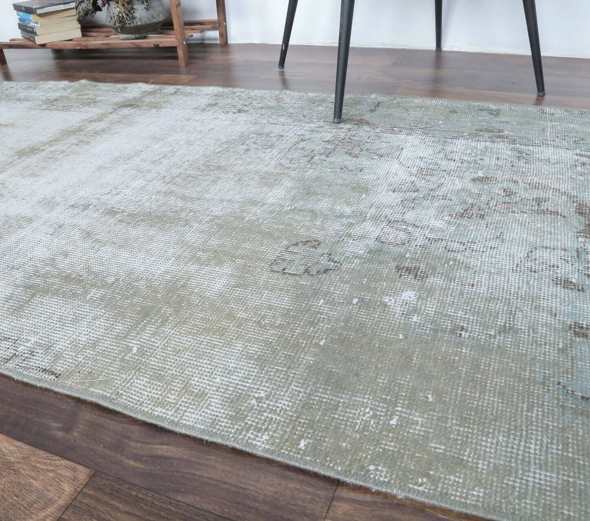 El yapımı vintage yolluk 86x318 cm tribal desenli yün - desen detayı