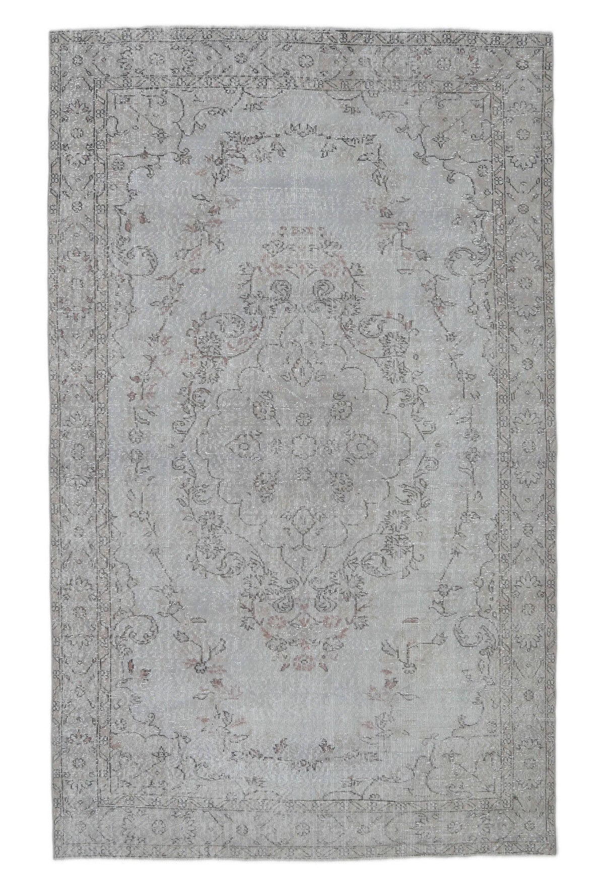 Esenbike - Gray Oriental Vintage Anatolian Rug