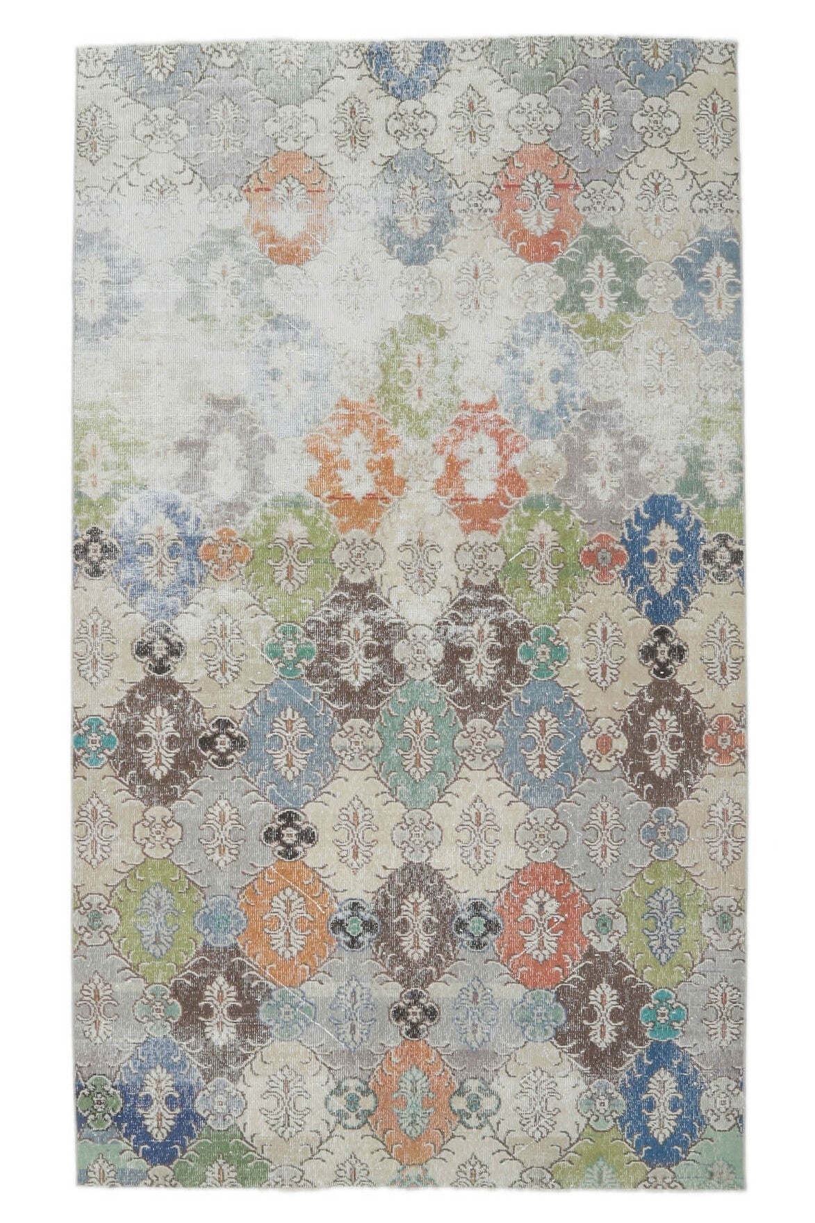 Estella - Colorful Damask Vintage Hereke Rug