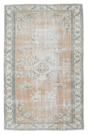 Etil - Faded Orange Boho Chic Vintage Anatolian Rug