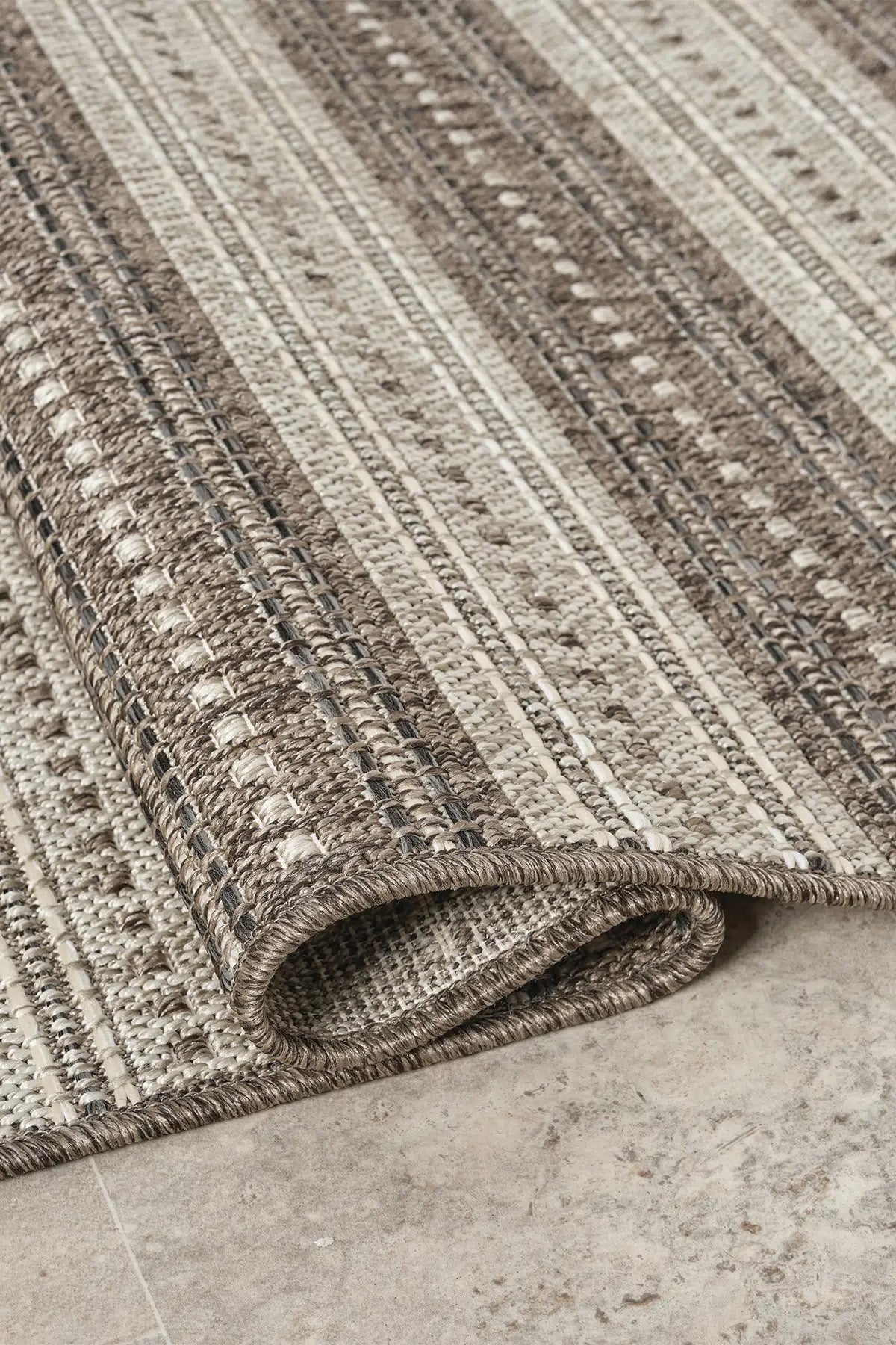 Antrasit Otantik Kilim Desenli Etnik Modern Halı - 2552AE