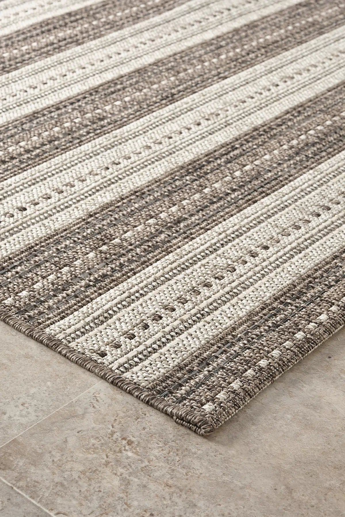 Antrasit Otantik Kilim Desenli Etnik Modern Halı - 2552AE