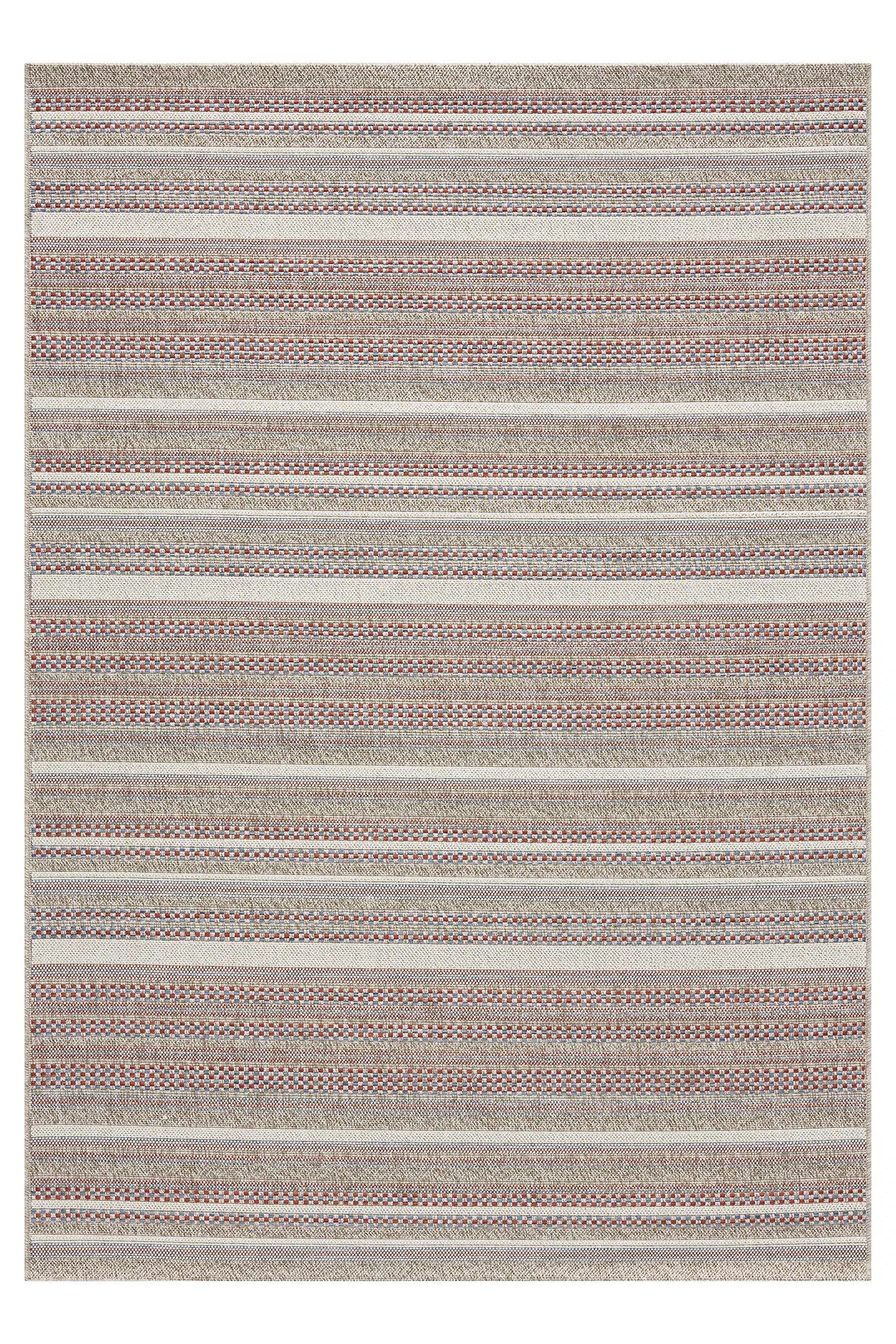 Bordo Otantik Kilim Desenli Etnik Modern Halı - 2550BE