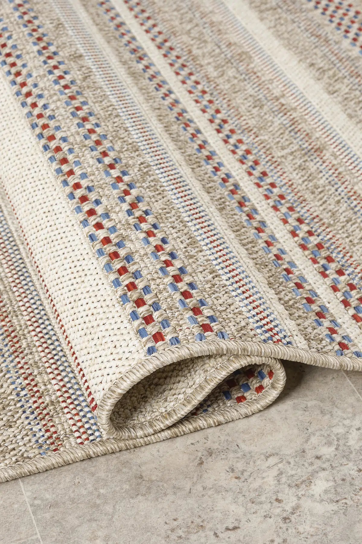 Bordo Otantik Kilim Desenli Etnik Modern Halı - 2550BE