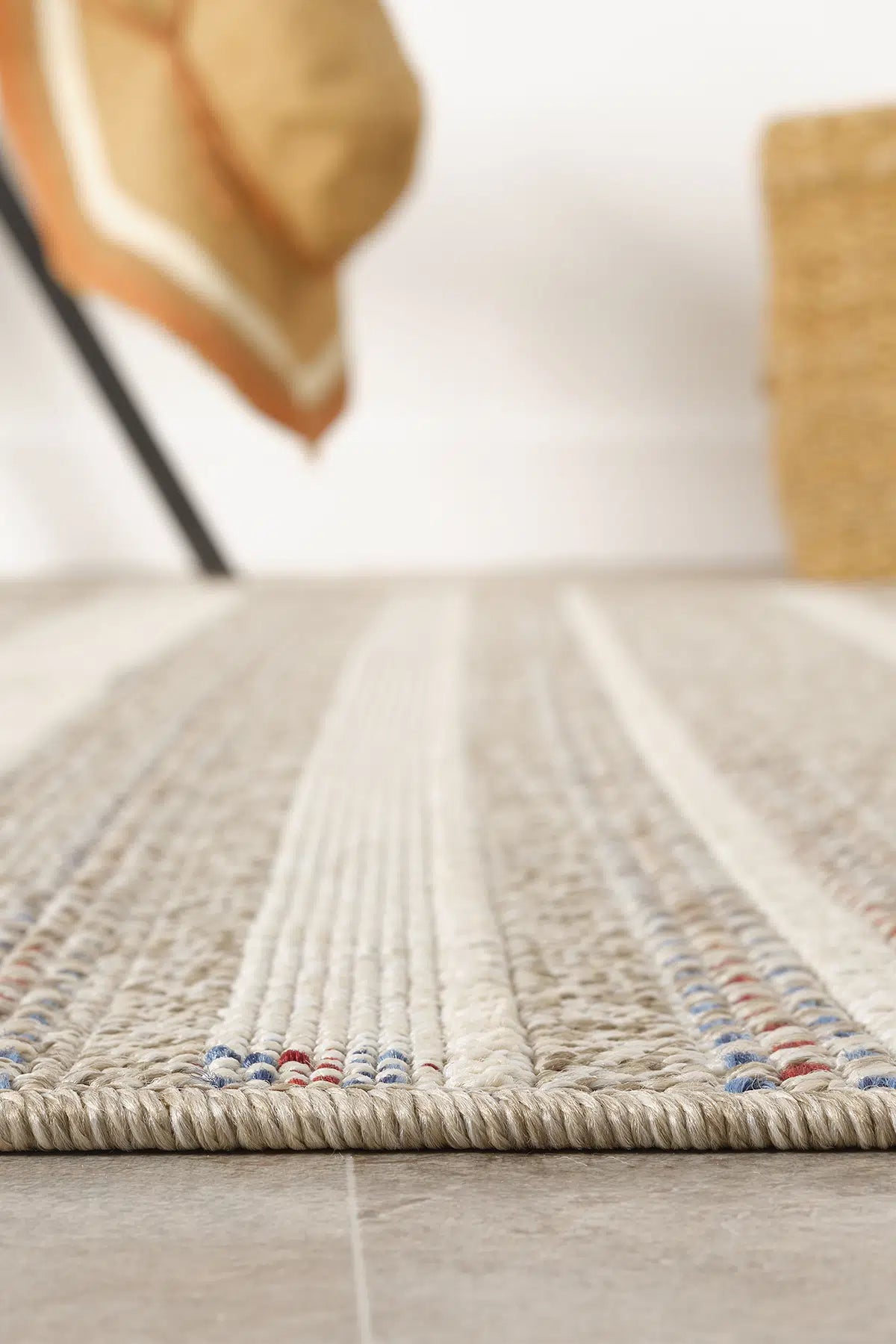 Bordo Otantik Kilim Desenli Etnik Modern Halı - 2550BE