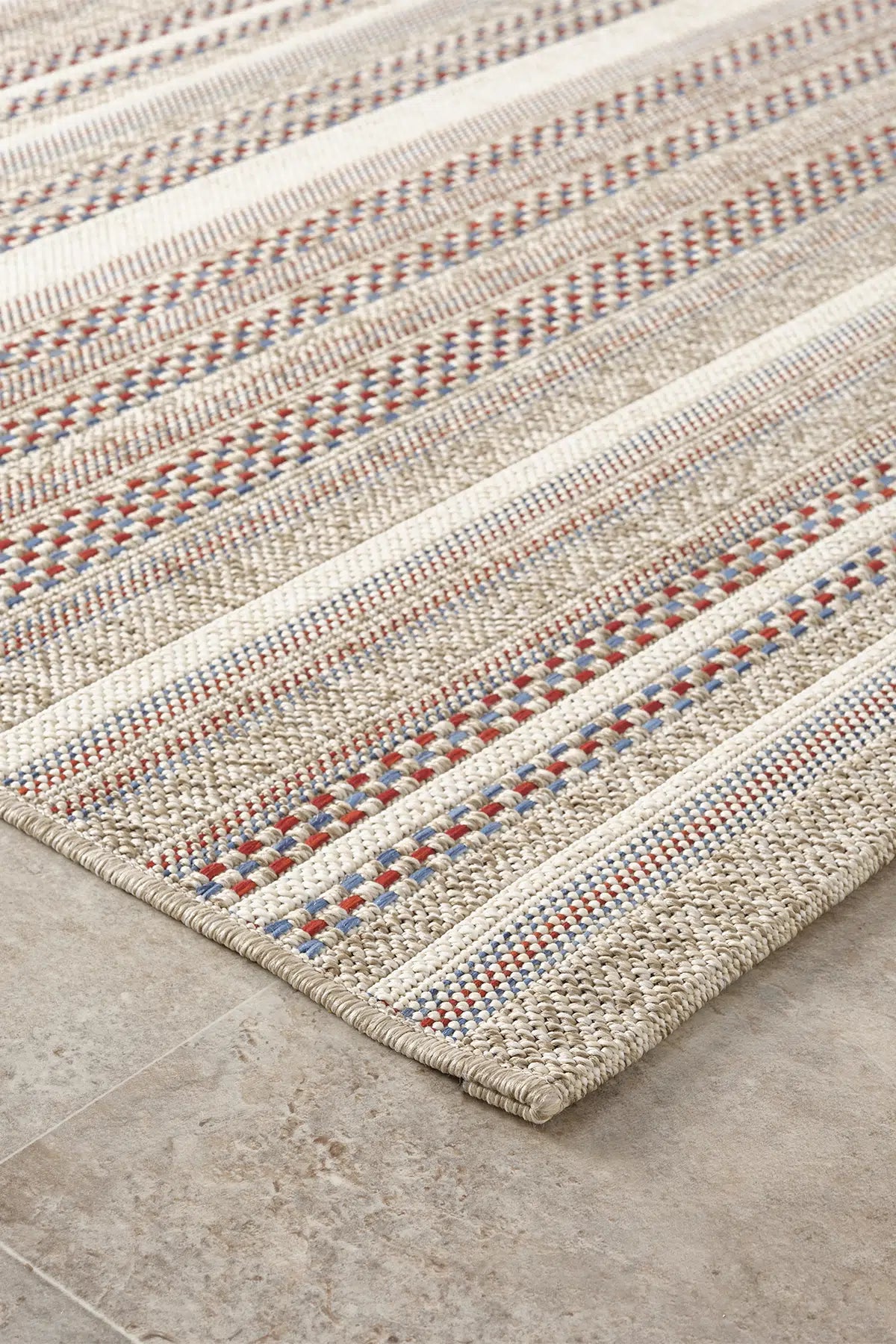 Bordo Otantik Kilim Desenli Etnik Modern Halı - 2550BE