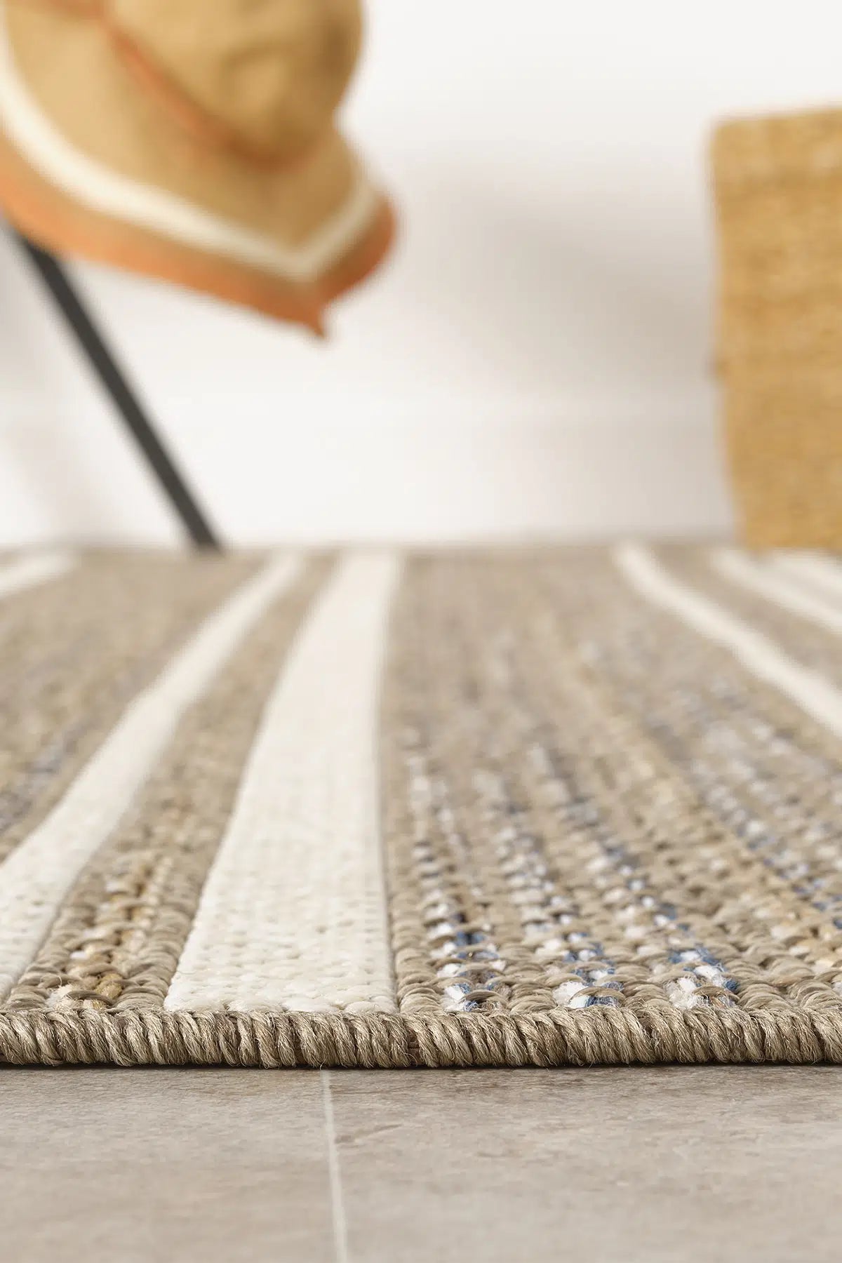 Mavi Otantik Kilim Desenli Etnik Modern Halı - 2551ME