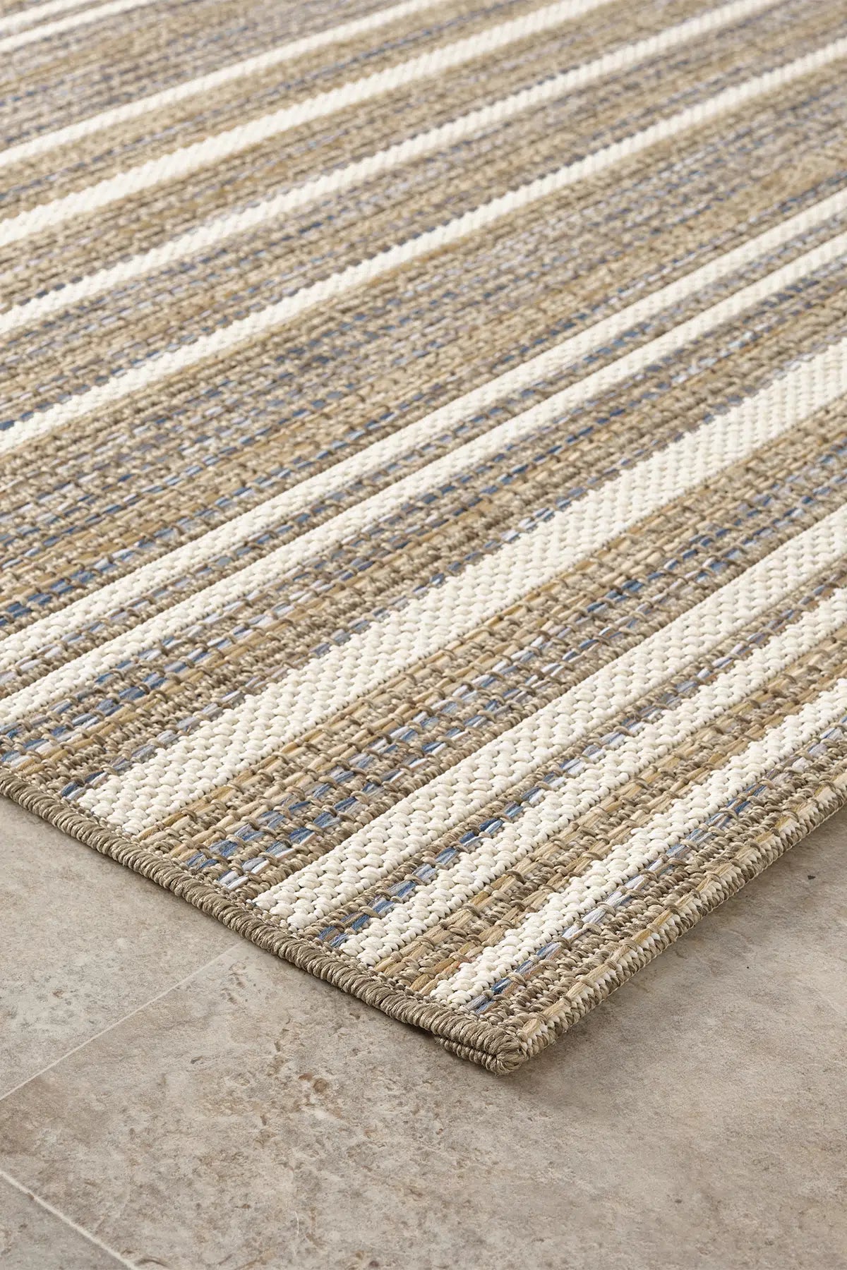 Mavi Otantik Kilim Desenli Etnik Modern Halı - 2551ME