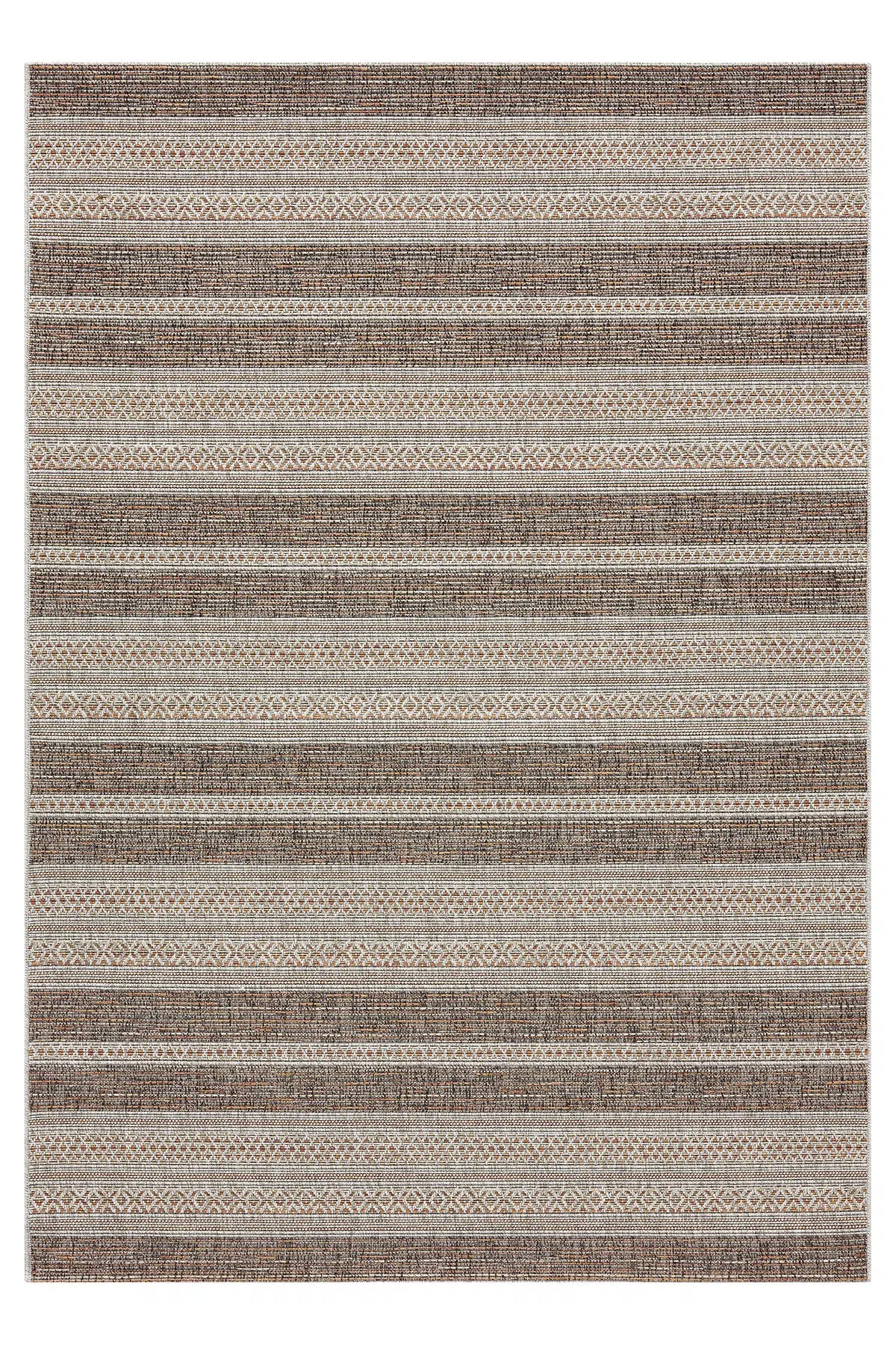 Kiremit Otantik Kilim Desenli Etnik Modern Halı - 2553TE