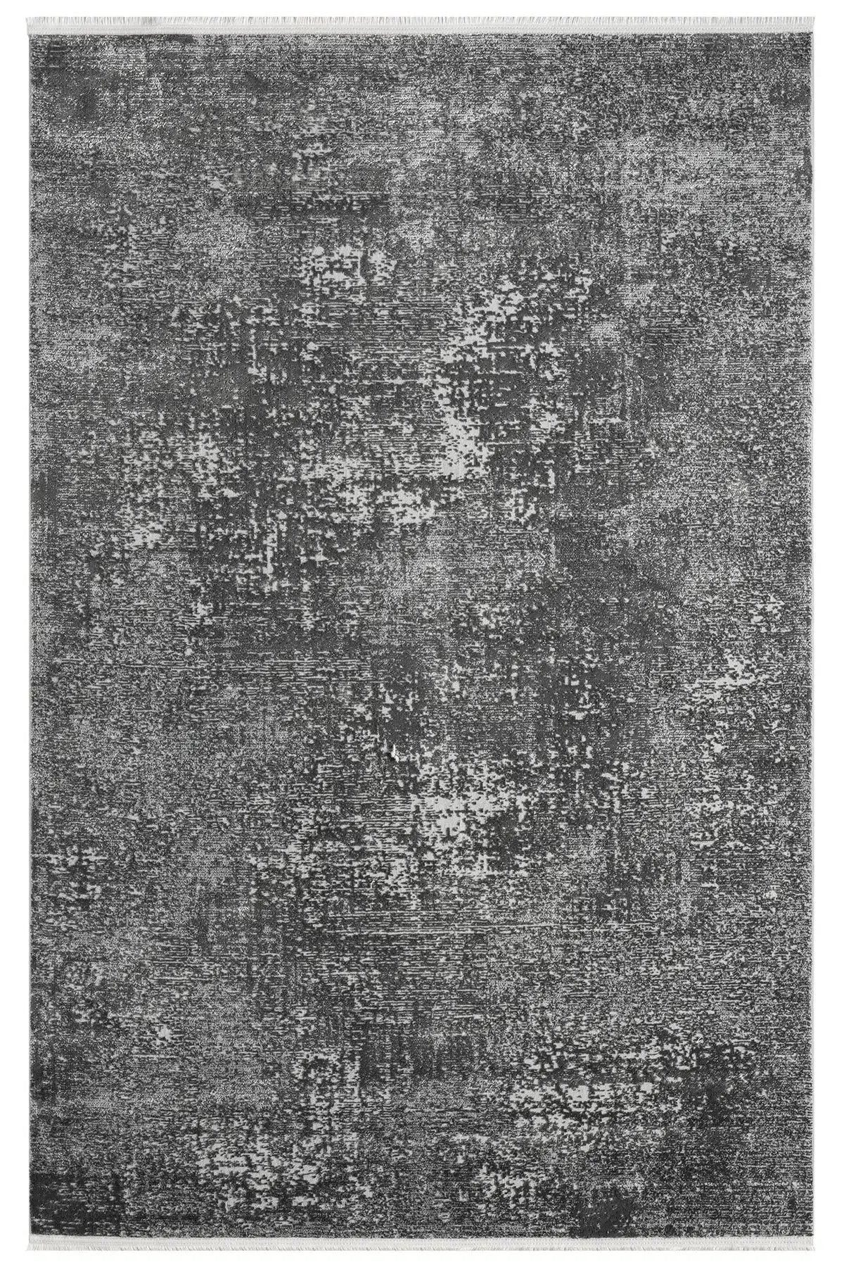 Antrasit Geometrik Blok Desenli Modern Halı - 6001AE