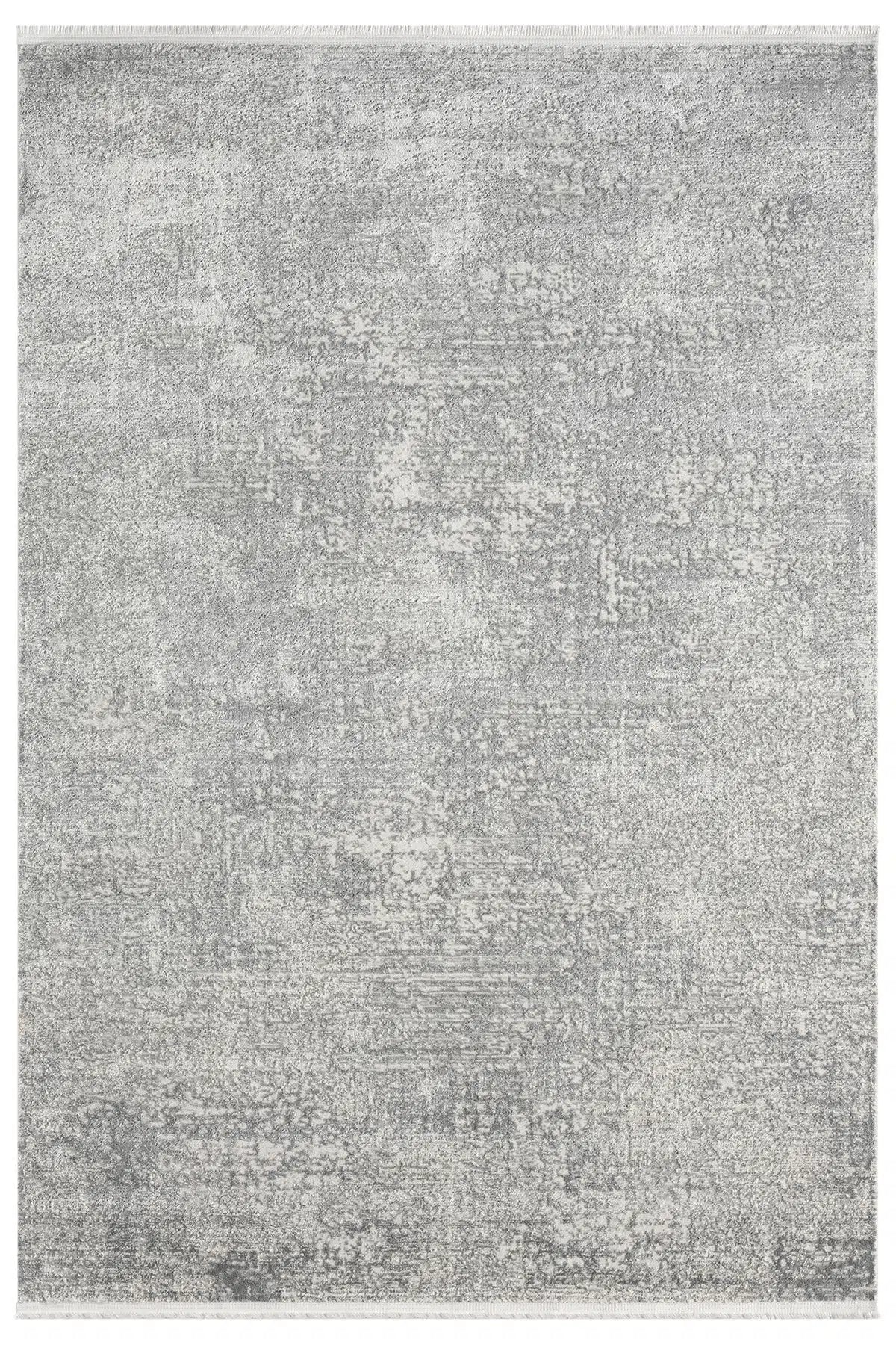 Gri Geometrik Blok Desenli Modern Halı - 6001GE