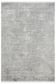 Gri Geometrik Blok Desenli Modern Halı - 6001GE